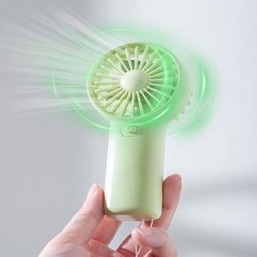 Imagem de Ventilador pequeno alimentado por bateria, ventiladores operados por bateria AAA, portátil, mini ventilador para viagens, acampamento, portátil para uso externo (não inclui bateria) - verde