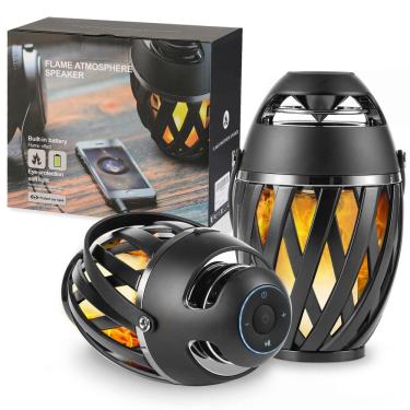 Imagem de Alto-falantes Bluetooth externos INSSISAIN à prova d`água com chama LED
