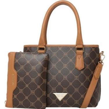 Imagem de Bolsa Feminina Casual Dia a Dia Alça de Mão e de Ombro Ajustável Removível com Carteira Rafitthy 28.-Feminino