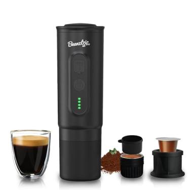 Imagem de BeanzTrip Máquina de café expresso portátil H02 Pro, máquina de café elétrica para viagens, mini cafeteira pequena de 20 bar com autoaquecimento, máquina de café expresso para café moído e cápsula NS