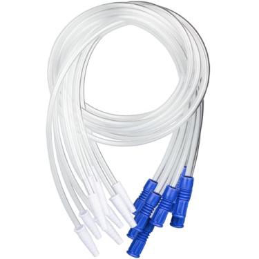 Imagem de MINIVON Tubo de extensão de cateter de 89 cm, pacote com 5 tubos de drenagem macios com conectores farpados universais, tubo de extensão flexível longo para mangueira de saco de urina, tubo estendido