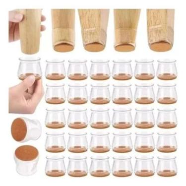 Imagem de Kit 16 Peças Protetor Para O Pé Da Cadeira Mesa Silicone - Minymix, Re