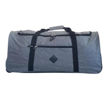 Imagem de Bolsa Sacola de Viagem Grande com Rodinhas Carrinho Clio, Cinza