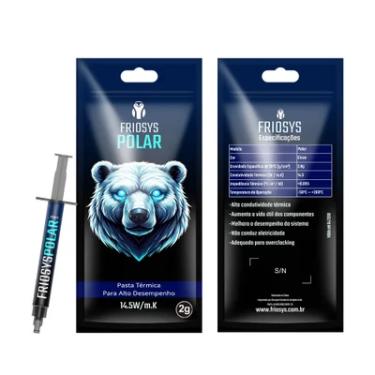 Imagem de Pasta Térmica Friosys Polar 2g 14.5 W/mk Overclock.