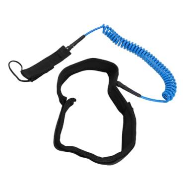 Imagem de CHICIRIS Coleira de surf, cordão alto confortável de usar prancha de remo de linho punhos de fortificação de toque ajustável para ondas pequenas e médias (azul)