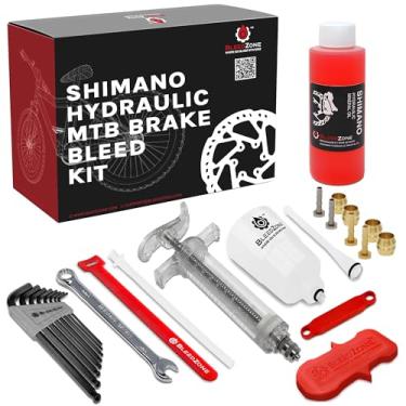 Imagem de RSN Sports Kit Pro Bleed para freios hidráulicos MTB Shimano com óleo mineral de 120 ml e ferramentas