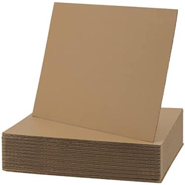 Imagem de HOZEON Pacote Com 70 Folhas De Papelão Ondulado Marrom 28 X 35 Cm, 2 Mm Espessura, Planas Para Embalagem, Envio Pelo Correio E Artesanato Faça Você Mesmo