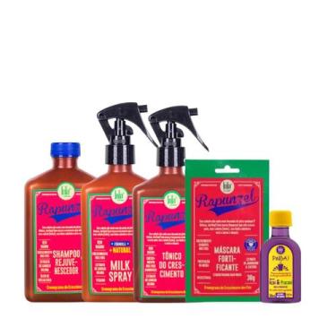 Imagem de Kit Lola Rapunzel Sh + Spray Milk + Masc Sachê + Tônico + Pinga! Óleo 
