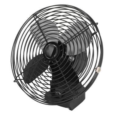 Imagem de 8in mini -desktop ventilador de bateria recarregável fã portátil de acampamento para o escritório aço inoxidável de viagem ao ar livre 20.32cm