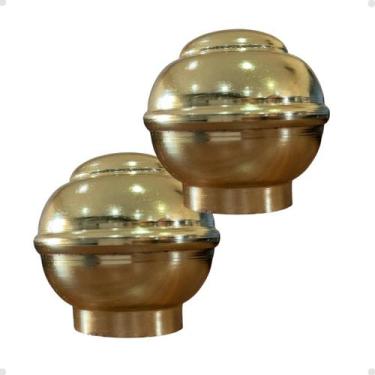 Imagem de Kit Ponteira Bola 28mm Cores Alumínio Varão Cortina Instalação Tubo Co