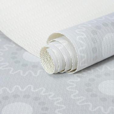 Imagem de Forro de prateleira para armários de cozinha, forro de gaveta de PVC para cômoda antiderrapante para banheiro, forro de armário não adesivo lavável (círculo B) (1 rolo)