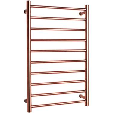 Imagem de Rack De Secagem De Toalhas Aquecidas Inteligente 10 Barras Radiador De Banheiro De Toalheiro Aquecido 304 Aquecedor De Toalhas De Montagem Na Parede De Aço Inoxidável Rose Gold, Rose Gold, Hardwired