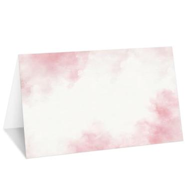 Imagem de Cartões de lugar em aquarela rosa, conjunto de 25 cartões de nome de barraca para configuração de mesa, etiqueta de comida para casamento, chá de bebê, artigos de festa de jantar de aniversário -011