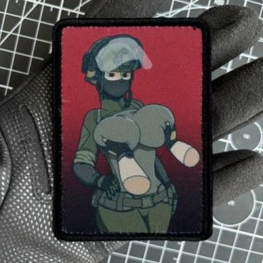 Imagem de Patch de beleza sexy de polímero, 1 peça de adesivos de meme engraçados, remendo tático de moral militar com gancho de fixador, acessórios fofos para mochilas, coletes, jaquetas, jeans, chapéus