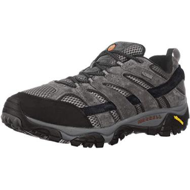Imagem de Merrell Tênis masculino impermeável para caminhada Moab 2, Granito, 10