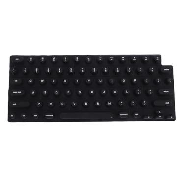 Imagem de ASHATA Tampa do Teclado, Protetor de Silicone Suave para Unhas Longas Com Design de Teclas Elevadas, Compatível Com Pro 14 16 AIR 13 15 2021 a 2024 (Preto)