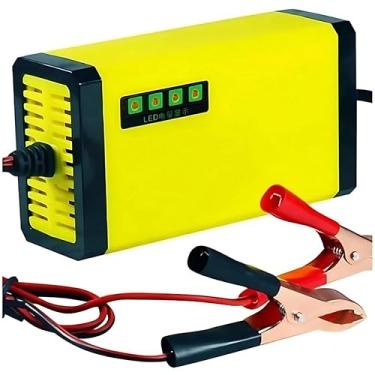 Imagem de Carregador de Bateria Inteligente 12V, 2AH-3AH, com Display LED, para Carros e Motos