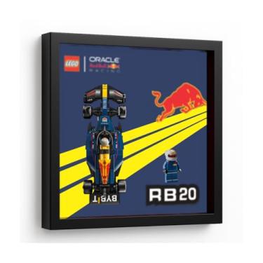 Imagem de Quadro Moldura Expositor para Carros F1 Speed Champions, Acompanha 20 fixadores com Fita 3M, 27x27cm (RedBull)