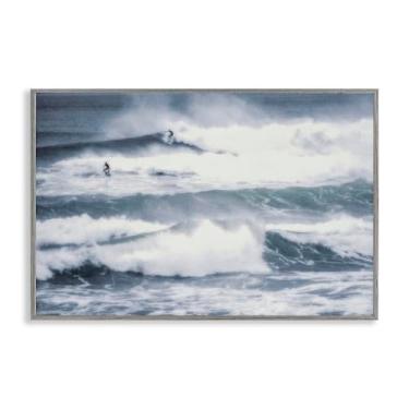 Imagem de Stupell Industries Tidal Waves Clash Gray Framed Giclee Art Design por Norm Stelfox, 16 x 24