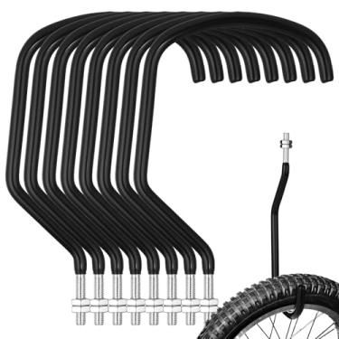 Imagem de Shimeyao Gancho de armazenamento de bicicleta com rosca de máquina com porca ganchos de bicicleta resistentes M10 x 1,5 gancho de rosqueamento para máquina gancho de bicicleta revestido de borracha