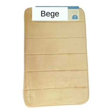 Imagem de Tapete Banheiro Microfibra Ultra Absorvente Antiderrapante - NV, Bege