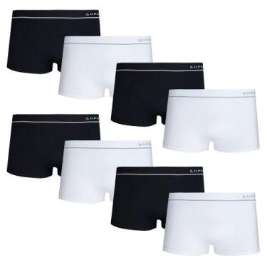 Imagem de kit 8 Cueca Sunga microfibra lupo Sem Costura original nf, G, Preta e 