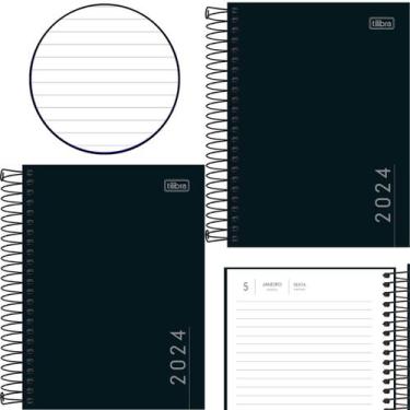 Imagem de Agenda espiral 2024 c/5 un Pepper capa dura M4 Tilibra, Preto