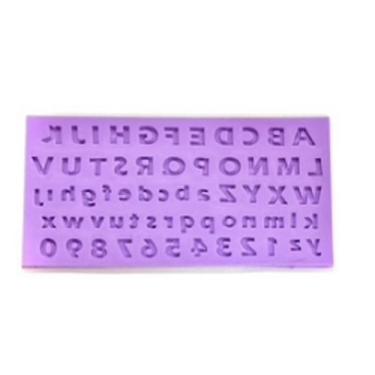 Imagem de F1514 molde de silicone alfabeto confeitaria biscuit - confeitaria dos