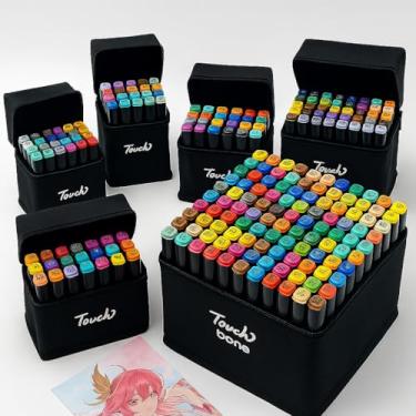 Imagem de Kit Canetas Touch Ponta Dupla Canetinha Marcadora Permanente Para Colorir Bobbie Goods Aquarela Desenho Cores Vivas Duas Pontas Estojo 24/36/48/60/80/120 Cores (24)