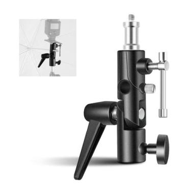 Imagem de Suporte de flash de câmera Neewer H-Type com suporte para guarda-chuva
