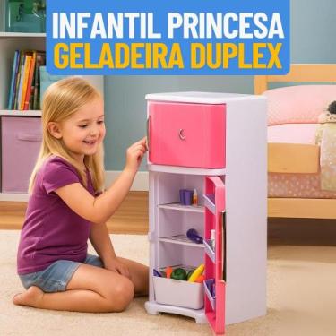 Imagem de Geladeira Duplex Infantil Gigante 65cm Princesa  Sai Água de Verdade  
