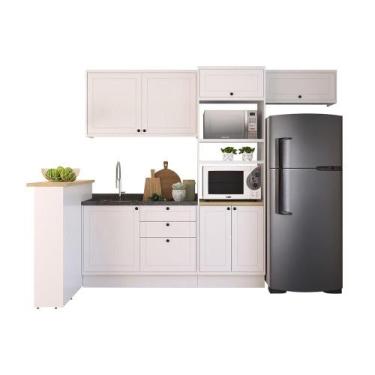 Imagem de Cozinha Modulada Pequena Herval Viana, 5 Peças, Branco Ártico E Carval