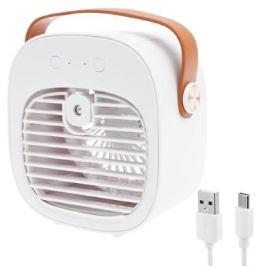 Imagem de Refrigerador de ar de mesa, mini refrigerador de ar portátil, pequeno ventilador de refrigeração de ar de mesa ajustável, USB, portátil, ar-condicionado, mini ventiladores para quarto, escritório