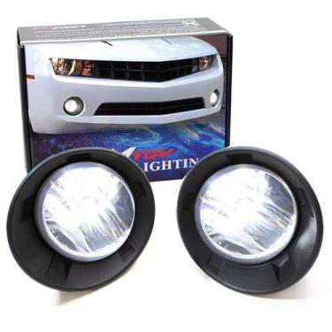 Imagem de iJDMTOY Conjunto completo de lâmpadas de neblina de neblina com xenon branco 5202 lâmpadas de LED de alta potência compatíveis com Chevy Camaro LS LT 2010-2013 (somente camaro com faróis de halogêneo)