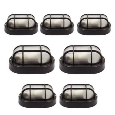 Imagem de Kit 7 Arandelas Tartaruga Luminária Externa E27 Muro Corredor Balizado