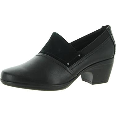 Imagem de Clarks Sapato feminino Emily Step, Couro preto, 7.5 Wide