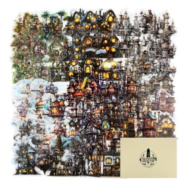 Imagem de Moriquill 90 peças de adesivos de PET para cabine de engrenagens – Adesivo de casa de fantasia Steampunk para scrapbook, diário, artesanato, colagem, arte, mídia mista, faça você mesmo, planejadores