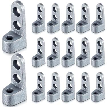 Imagem de Hicarer Pacote com 20 conectores de feixe lateral, 3/20.3 cm-16 conectores de haste rosqueada, capacidade de 113 kg, ferro maleável de grau industrial para construção, andaimes, suporte de tubulação