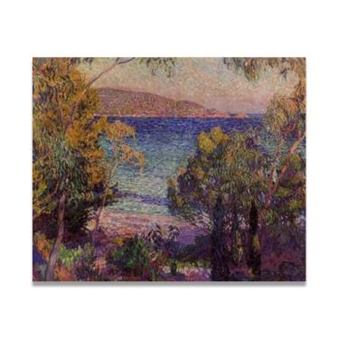 Imagem de Pines And EucalyptusThéo van Rysselberghe: Impressão em tela neoimpressionista belga chave 20 x 24 cm sem moldura