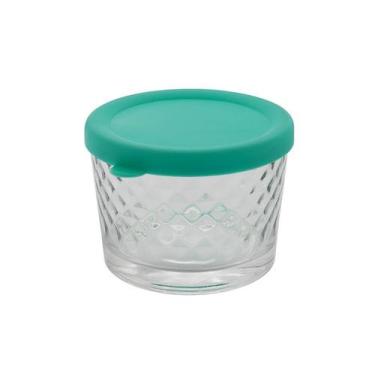 Imagem de Conjunto de Potes Diamond 3 Peças em Vidro c/ Tampa Verde 220ml - Haus