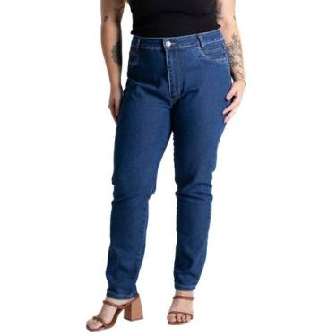 Imagem de Calça Jeans Sawary Cigarrete Plus Size - 280950 - Azul 50, 50, Azul