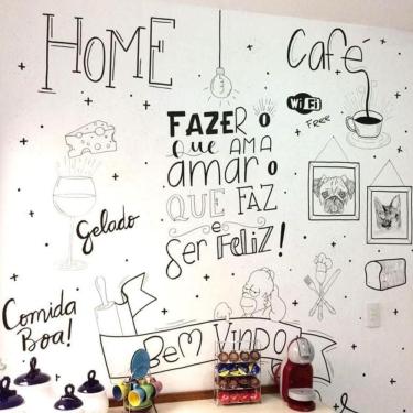 Imagem de Adesivo Lousa Quadro Branco Papel Parede Fosco Escrever Adulto Infantil Escritorio Escola 2mx45cm