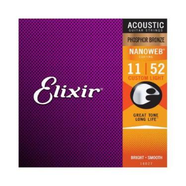 Imagem de Encordoamento Violão Elixir 0.11 Custom Light Phosphor Bronze 16027 - 