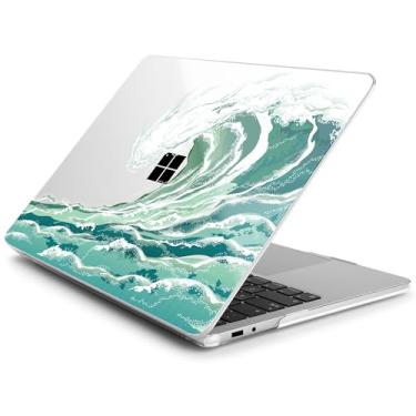 Imagem de Batianda Capa para laptop Microsoft Surface de 13 polegadas Copilot+ PC 2025 (modelo mais recente 2095), capa rígida ultrafina leve e resistente a arranhões com proteção profissional, Wave