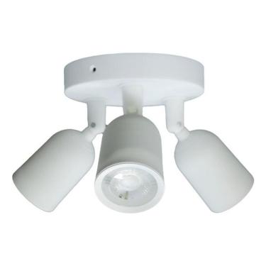 Imagem de Spot Triplo Branco De Sobrepor Com Led Amarelo Inspire
