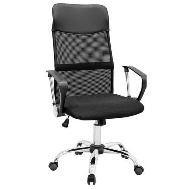 Imagem de Cadeira presid.c/brc.tela cro.best