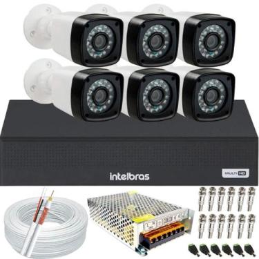 Imagem de Kit Cftv 6 Câmeras Segurança Full Hd Dvr Intelbras mhdx 1108c