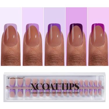 Imagem de Press On Nails Bartbox Nails XCOATTIPS Purple French Tip - BTARTBOXNAI