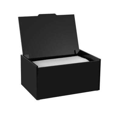Imagem de Suporte de lençóis para secador rejomiik Acrílico Preto 18,5x12,7x8,9 