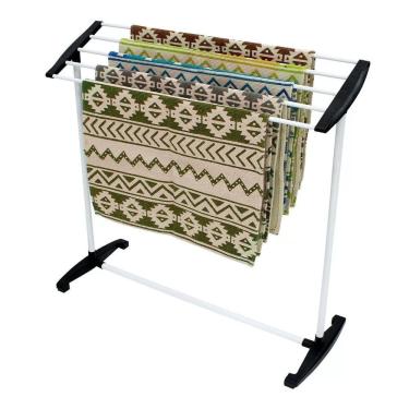 Imagem de Varal De Chão Multiuso Compacto Lavanderia Roupas - Preto